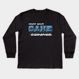 Know your Game - Retro Jordan 10 "Powder Blue" Graphic Design Kids Long Sleeve T-Shirt